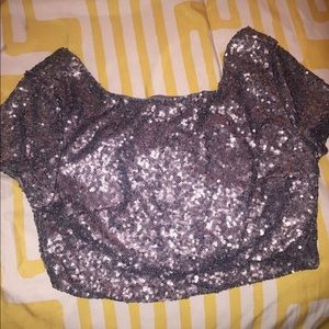 Sequin Crop Top